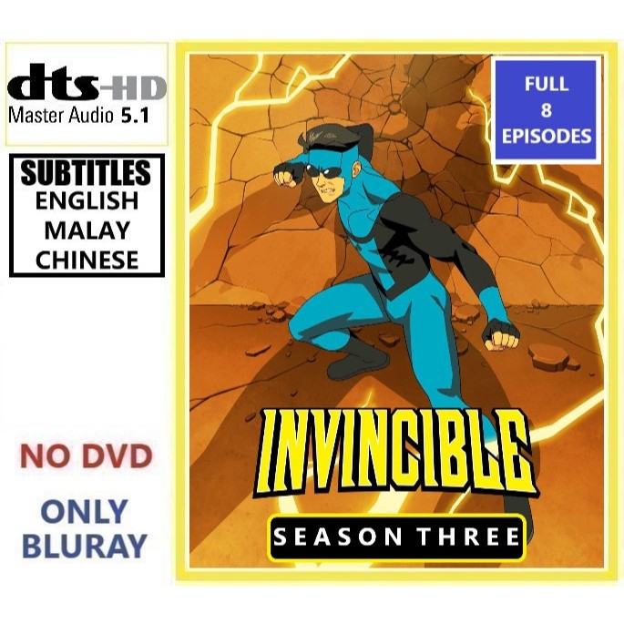 I2D13 Invincible Season 3 (2025) [8 EPISODES] (2 แผ่น) Animation Action Superhero - Bluray