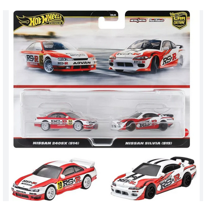 Hot Wheels Twin Pack Nissan 240SX (S14) VS Nissan Silvia (S15) 2024