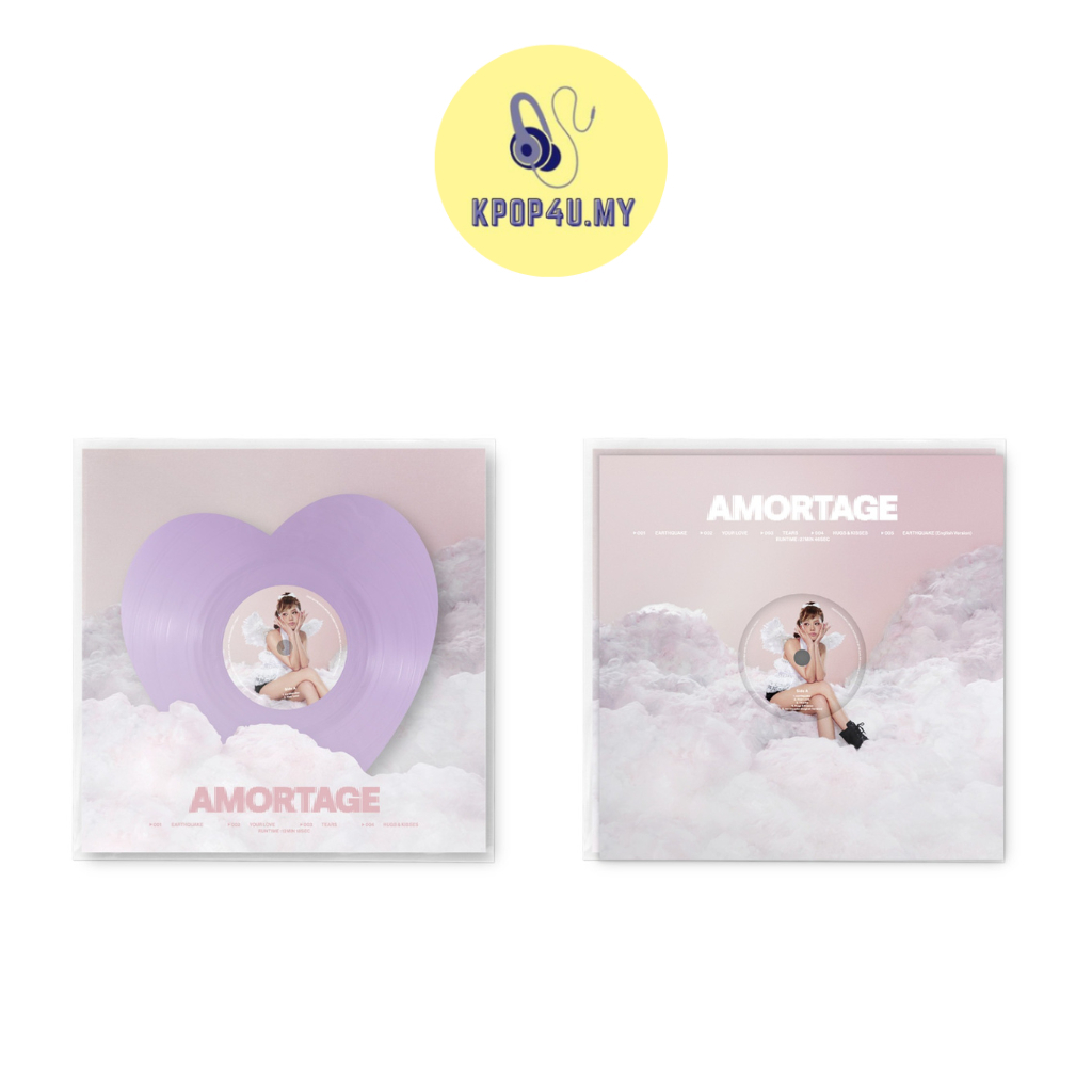 JISOO - AMORTAGE ALBUM LP HEART / PINK VER.