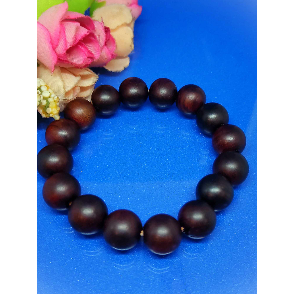 ฟางฟางของ Gelang Tangan Raja Kayu Semulajadi 12 มม. (1.2 ซม.) Forest Supreme Tree Blood Dragon Wood 