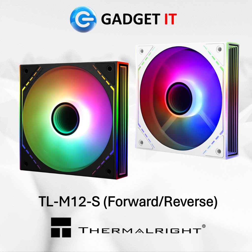 THERMALARIGHT TL-M12-S ARGB 120 มม.เคสคอมพิวเตอร์พีซีพัดลมสําหรับ WARD / REVERSE TL-M12W-S GADGET IT