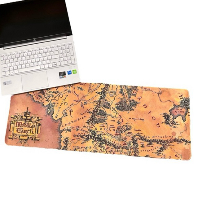 แผ่นรองเมาส์สําหรับเล่นเกม Lord of the Rings Map of Middle Earth 80CM