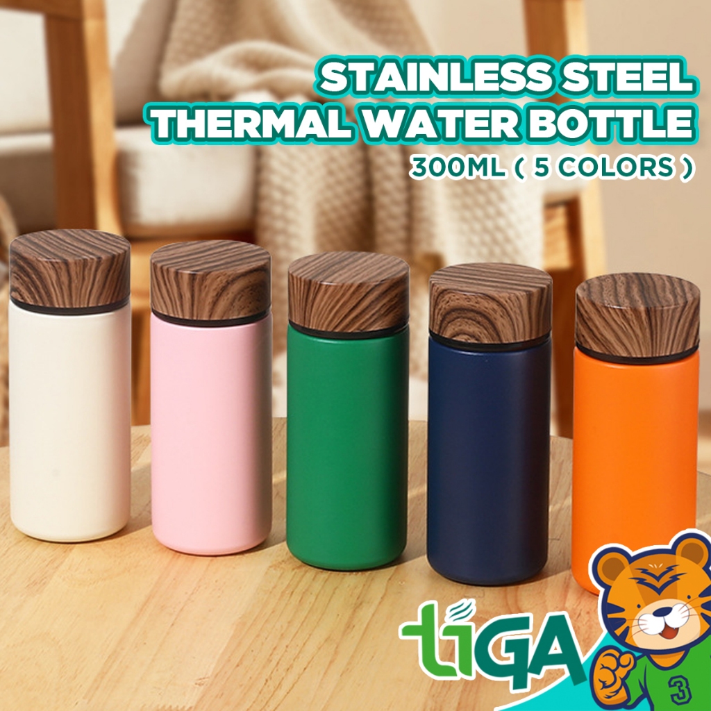 TIGA ไม้ 316 ขวดน้ําเก็บความร้อนสแตนเลสกระติกน้ําฉนวนสูญญากาศขนาดกระเป๋า Tumbler กระติกน้ําร้อนร้อนเ