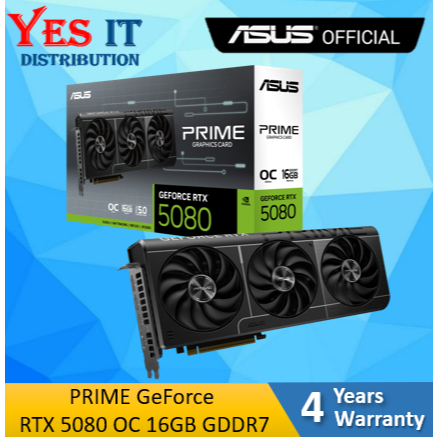ASUS GeForce RTX5080 TUF / PRIME GAMING OC 16GB GDDR7 กราฟิกการ์ด (TUF-RTX5080-O16G-GAMING / PRIME-R
