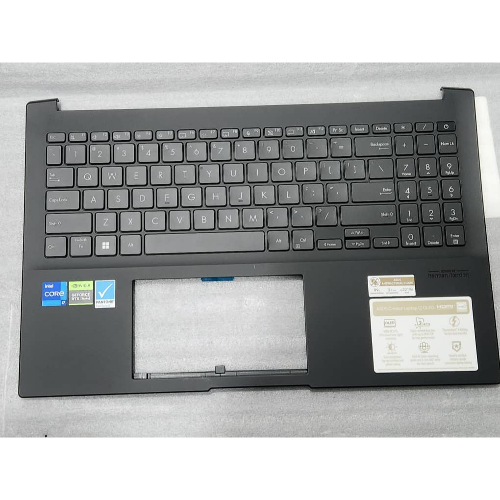 Asus Creator Q OLED Q530 Q540 คีย์บอร์ดเรืองแสงภาษาอังกฤษ Palmrest Cover Assembly HQ222627CE000 NB65