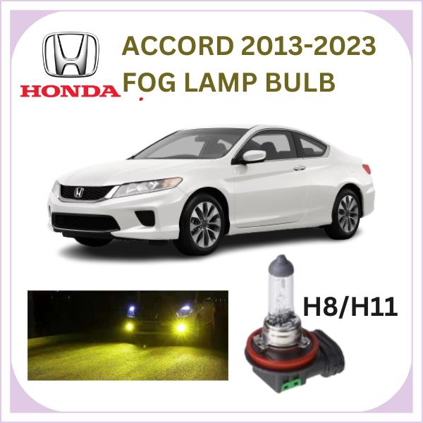 HONDA ACCORD 2013-2023 ไฟกีฬา/หลอดไฟ H8/H11 รถ HALOGEN โคมไฟ SPOTLIGHT MENTOL (2 ชิ้น/เซ็ต)