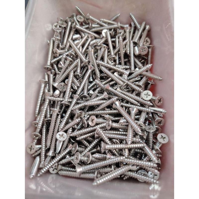 [ 06 08] MK Flat Head Self Tapping Screw / ST Screw BOX Screw สกรูยึดผนัง biasa STFH