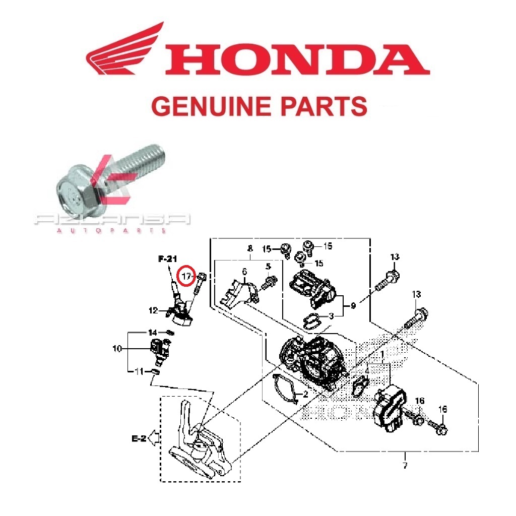 หน้าแปลนสายฟ้า 6x22 ( 95701-06022-00 ) RS150R V1 V2 V3, RS-X V1 V2, CBR150R, ADV 150, Beat & Vario 1