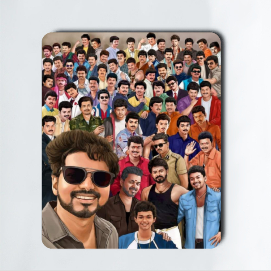 VIJAY MOUSEPAD THALAPATHY VIJAY CUSTOM MOUSEPAD OFFICE STATIONARY DECERATION FAN COLLECTION