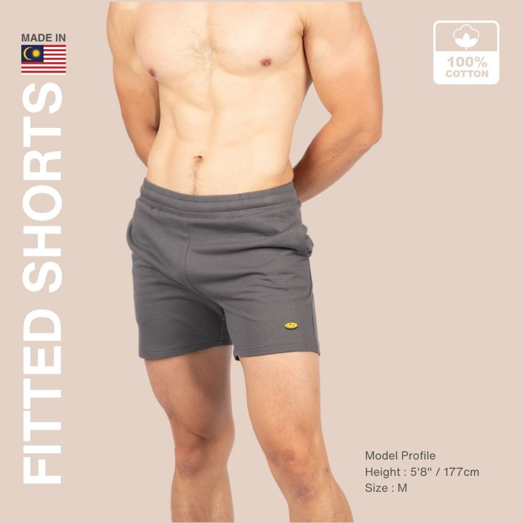 กางเกงขาสั้นเหงื่อโครงสร้างส่วนตัว - สีเทา [4698]