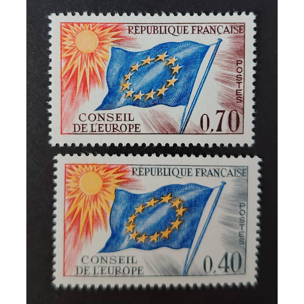 FRANCE Conseil de LEuropean , 1969 Flag of Europe, MINT, COMPLETE SET
