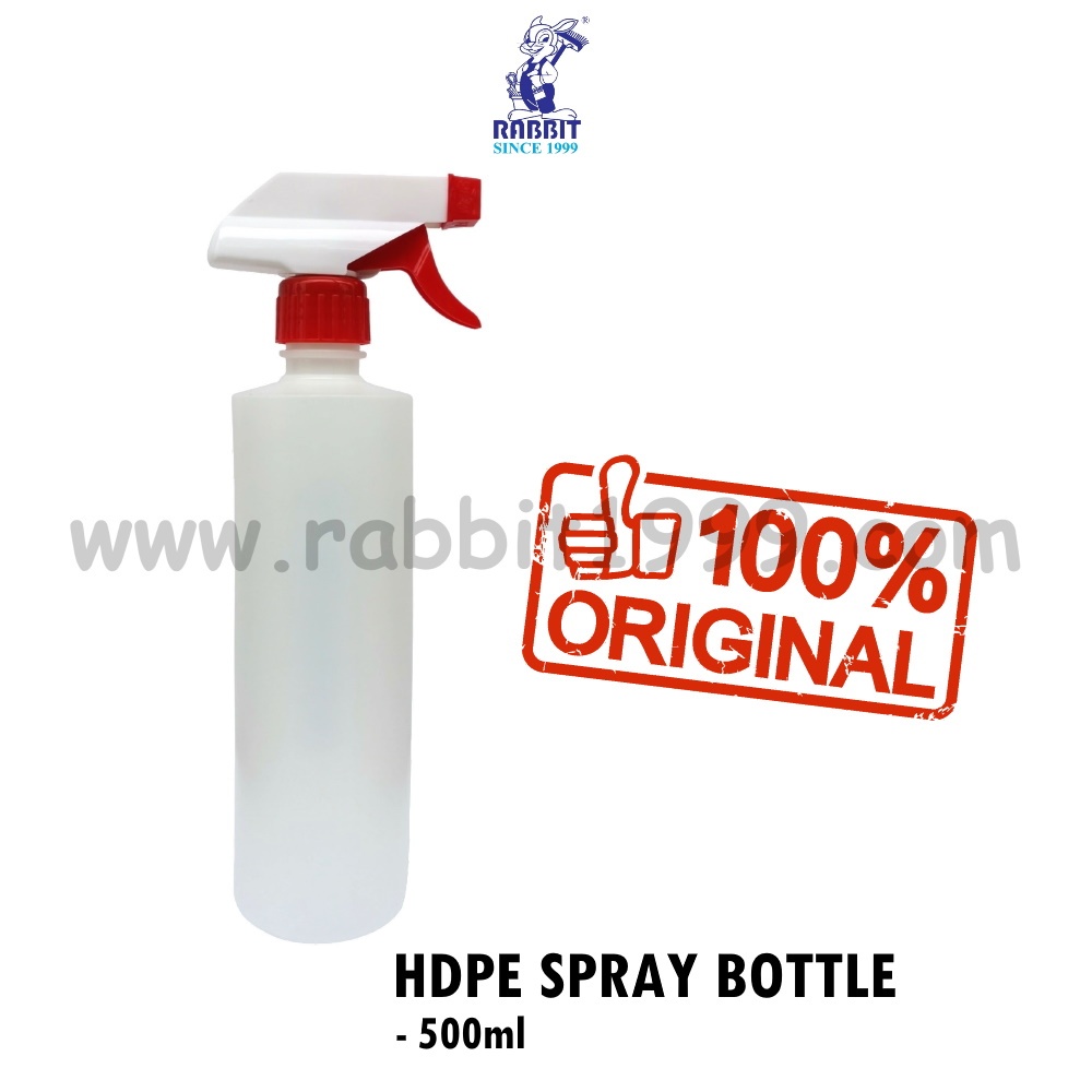 HDPE SPRAY BOTTLE - 500ml - 500ml hdpe spray bottle w trigger / botol semburan - sprayer bottle