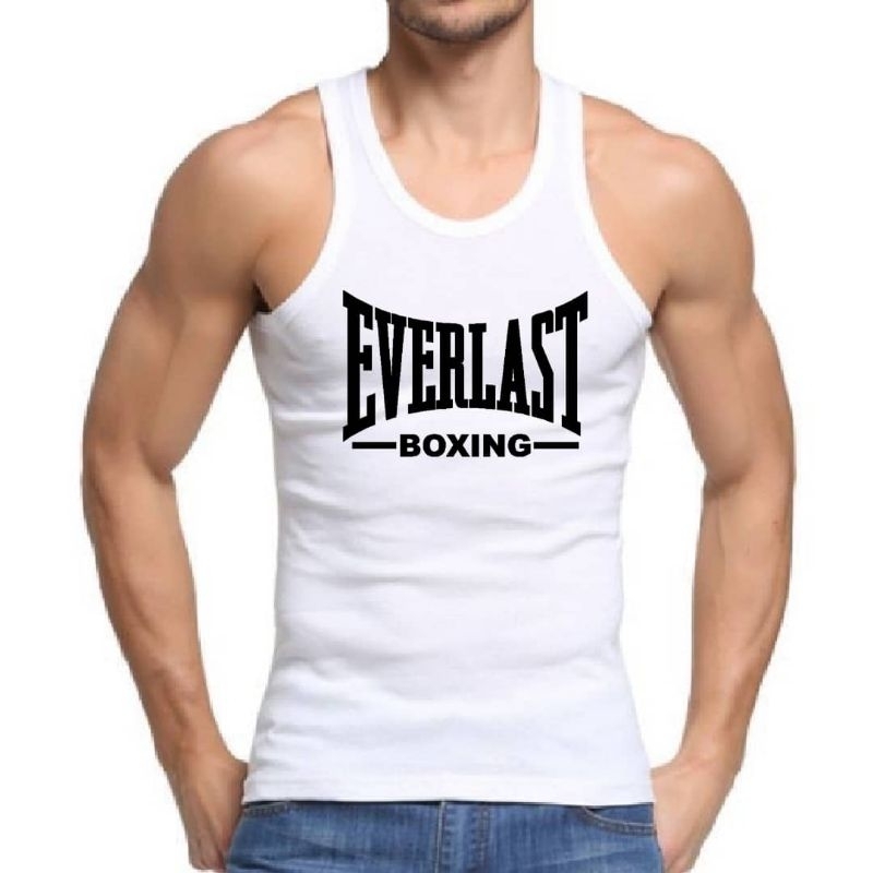 SINGLET EVERLST B0XING SLEEVELESS SINGLET UNISEX DESIGN LELAKI DAN PREMPUAN คุณภาพสูง % COTTON KAIN 