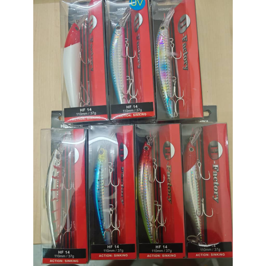 HINOMIYA H-FACTORY HF14 SINKING MINNOW LURE 110MM/37G