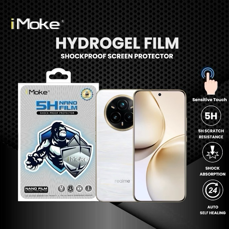 IMoke ฟิล์มไฮโดรเจลสําหรับ Realme 14 Pro 5G/Realme 14 5G/Realme 10 Pro Plus 5G