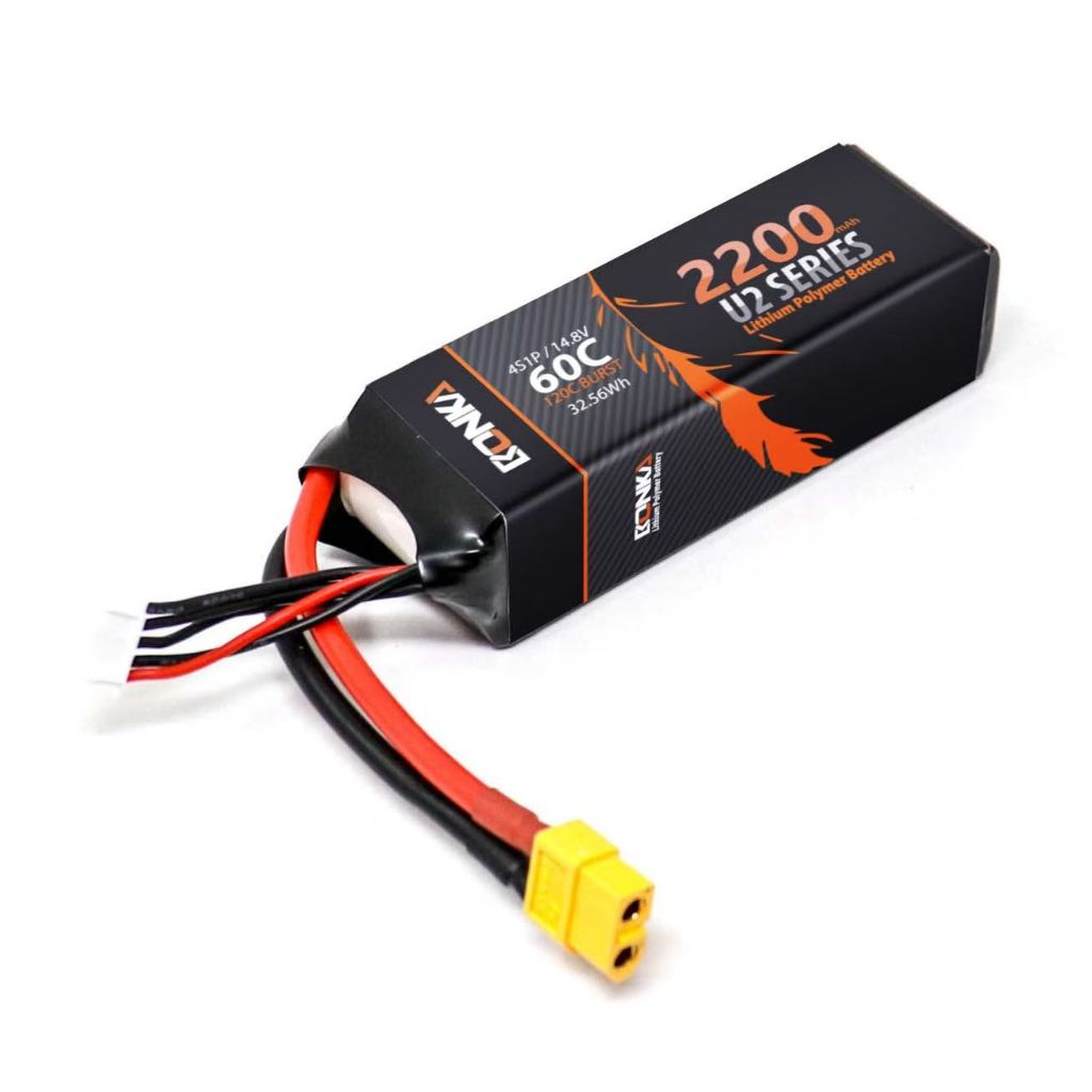 BK-220060-4S // Bonka 4S 14.8V 2200mAh 60C XT60 T-Plug LiPo แบตเตอรี่