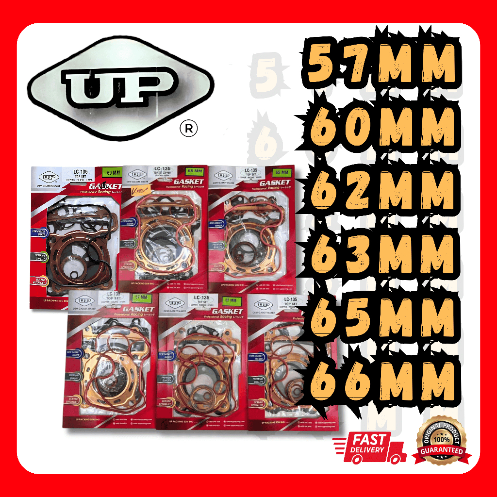 UP GASKET COPPER RACING TOP SET LC135 57MM 60MM 62MM 63MM 65MM 66MM