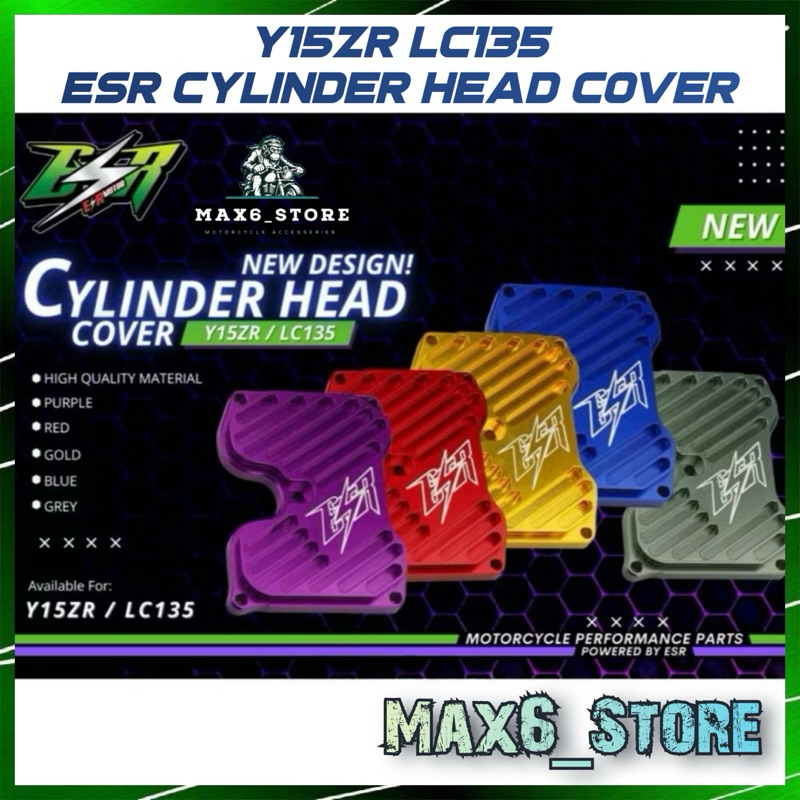 ESR MOTOR CNC ฝาครอบหัวโลหะผสม BYPASS HOSE Y15ZR LC135 FZ150 ฝาครอบมอเตอร์ HEAR CNC BESI ALLOY + BYP