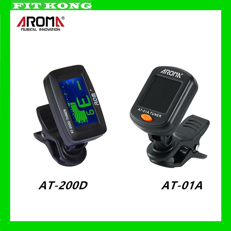 Aroma Guitar Tuner Clip-On Tuning สําหรับกีตาร์ Chromatic ไวโอลิน Ukulele Bass