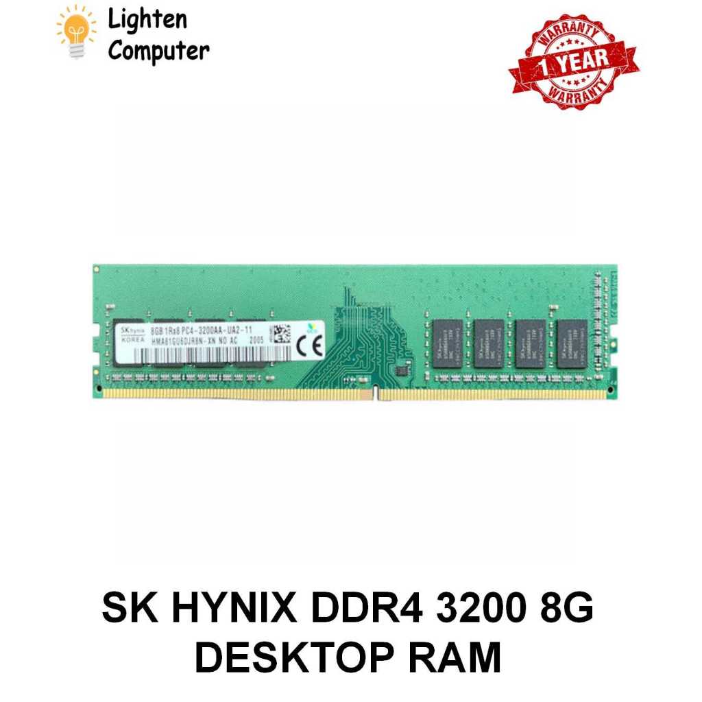 USED SK HYNIX DDR4 3200Mhz 8GB / 16GB PC4 3200 DESKTOP RAM DIMM RAM