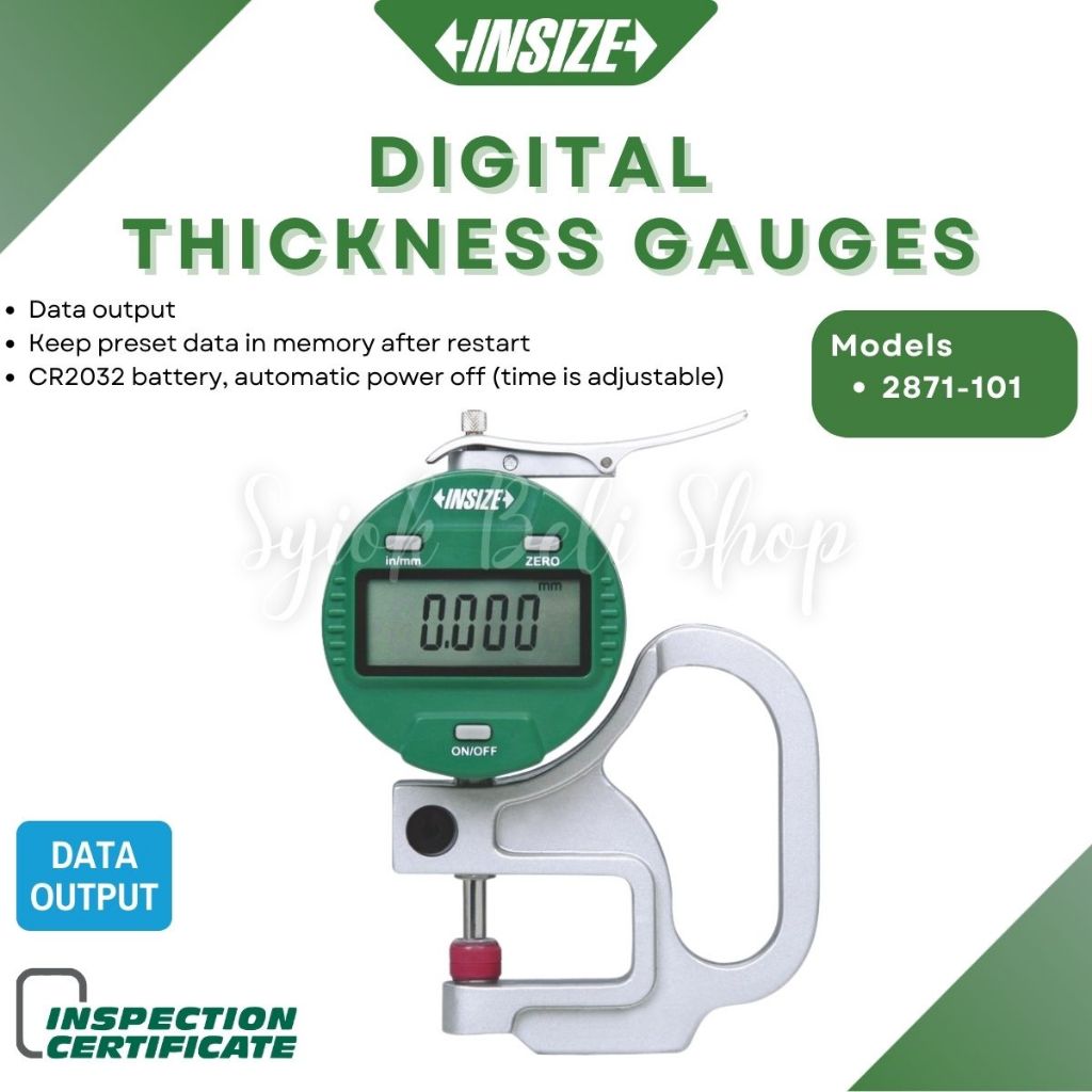 INSIZE DIGITAL THICKNESS GAUGES INSIZE 2871-101