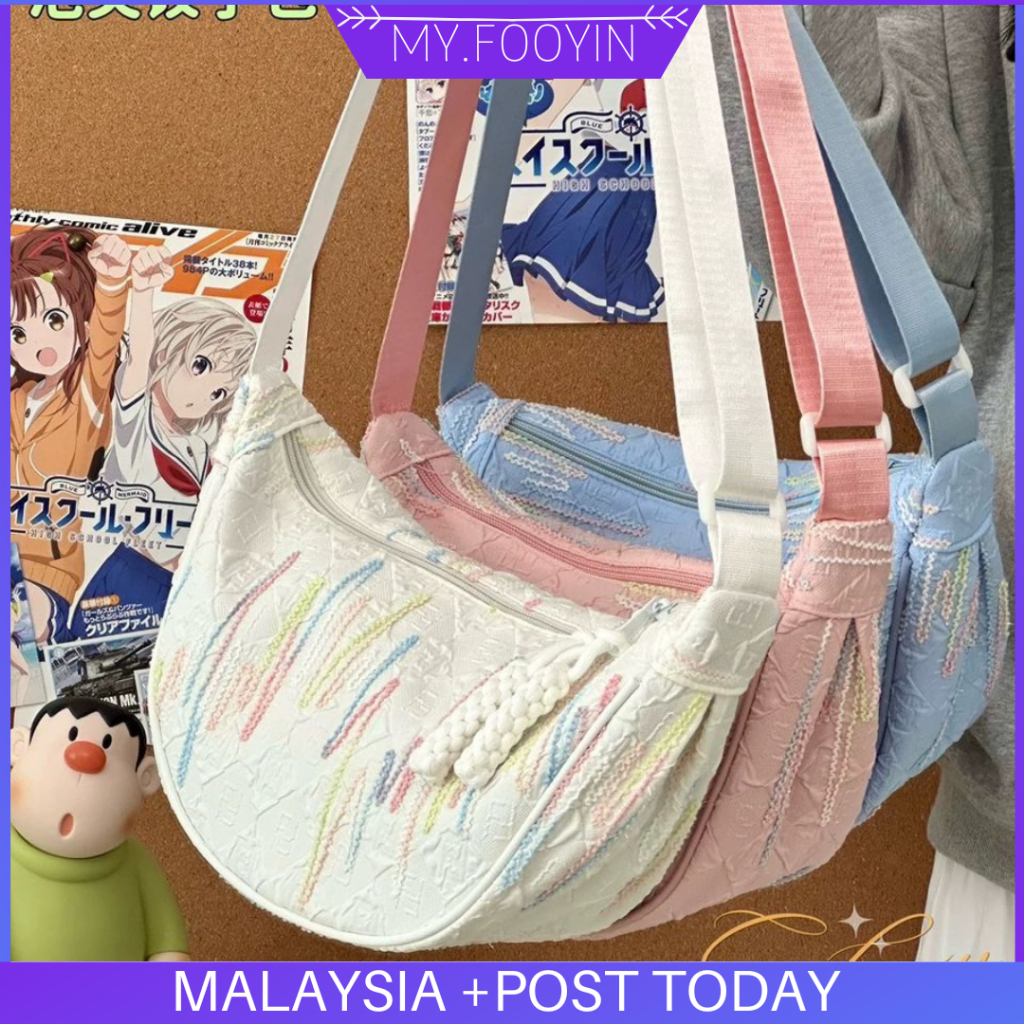 W10 กระเป๋า Uniqlo Kain Bag กระเป๋าสะพายข้าง กระเป๋าผู้หญิง กระเป๋าโท้ต กระเป๋าเกี๊ยว กระเป๋าสะพาย Perempuan viral