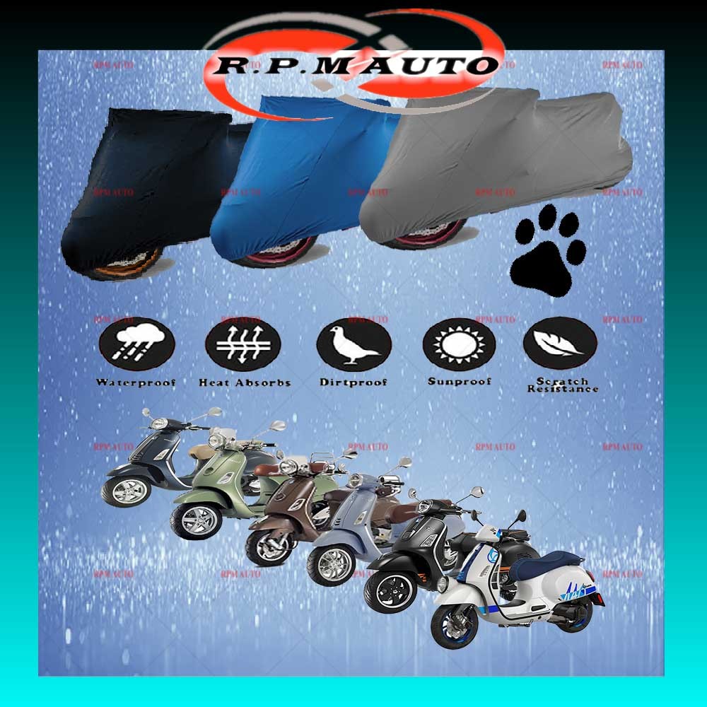 VESPA ผ้าคลุมรถมอเตอร์ไซค์กันน้ํา Slimut LXV-50 LXV-125 LXV-150 PIAGGIO-50 PIAGGIO-125 150