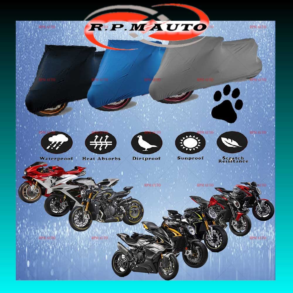MV AGUSTA ฝาครอบรถจักรยานยนต์ป้องกันฝุ่นกันน้ํา UV Selimut AGUSTA BRUTALEE DRAGSTED F3 F4 RUSH SUPER