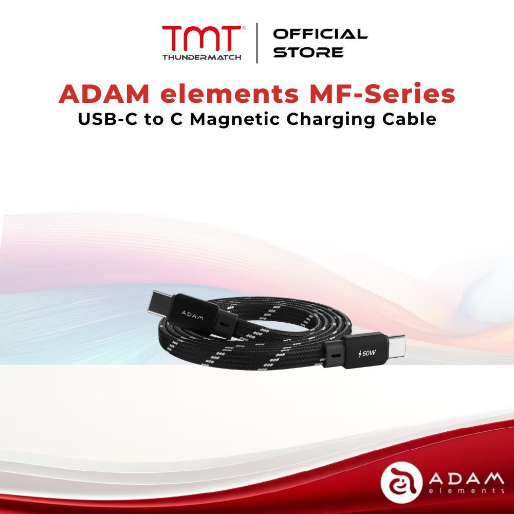 องค์ประกอบ ADAM CASA MF100 / MF200 USB-C to C สายชาร์จแม่เหล็ก
