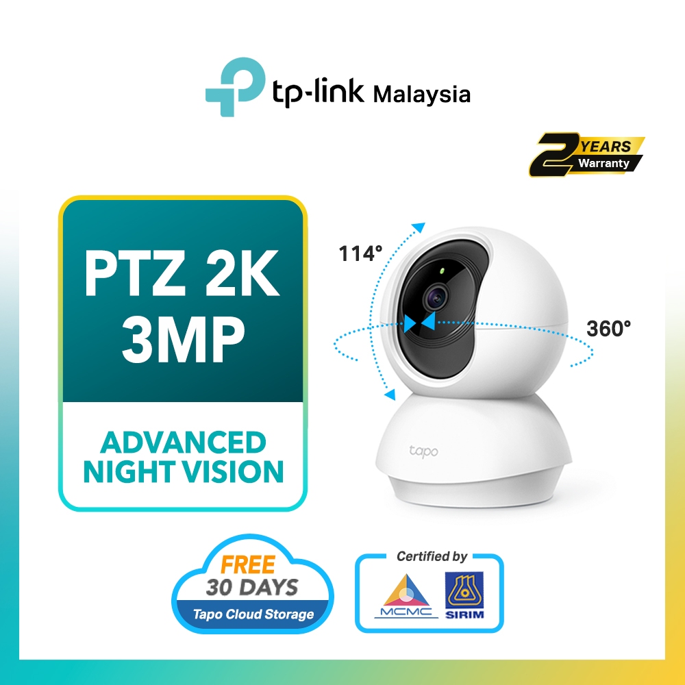 SIRIMTP-Link Tapo TC71 WiFi CCTV – กล้องในร่ม 3MP 2K AI การตรวจจับการเคลื่อนไหว, โหมดความเป็นส่วนตัว