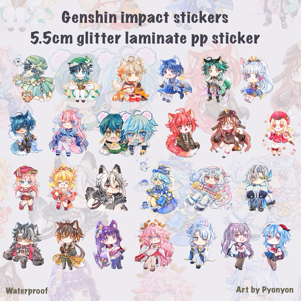 สติ๊กเกอร์ Genshin กันน้ํา pp