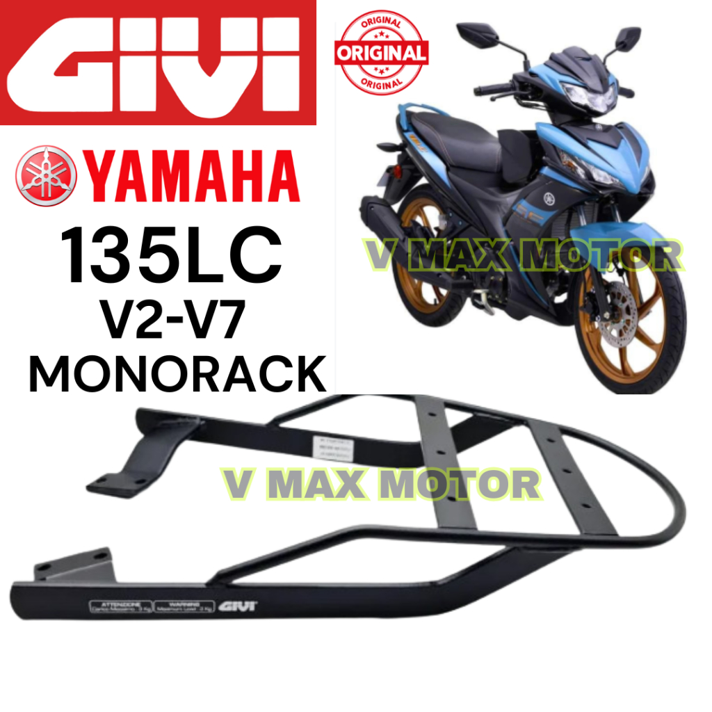 Yamaha 135LC V2-V7 Monorack GIVI V RACK / Box Kaki / Tapak Box Givi Sesuai All Universal Box: GIVI/R
