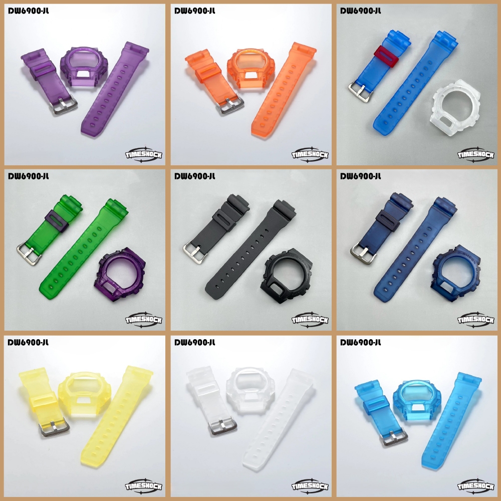 Bnb Dw6900 Tali Jam Dw6900 Casio G-Shock Dw6900 Semi Transparent Strap Jam Lelaki Bnb Matte Dw6900