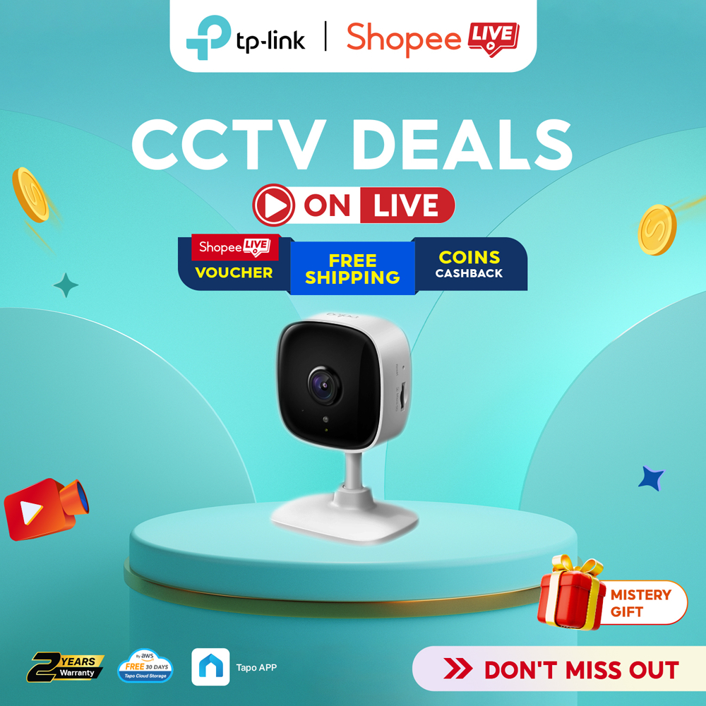 [ Watch Live & Grab Deal ] TP-Link Tapo C110 กล้องวงจรปิดภายในอาคาร 3MP การตรวจจับการเคลื่อนไหว Nigh