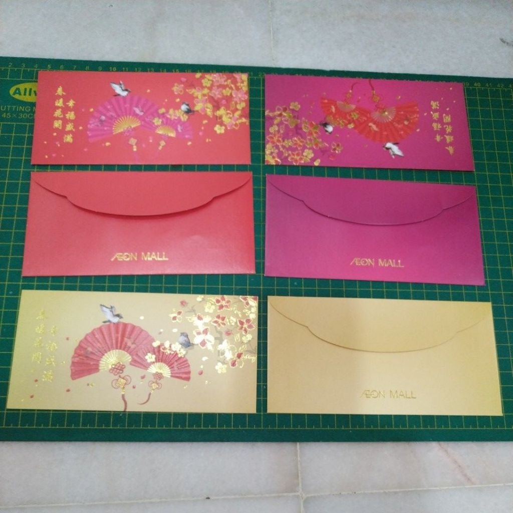 Aeon mall ang pow ซองแดง 6 ชิ้น 3 ดีไซน์