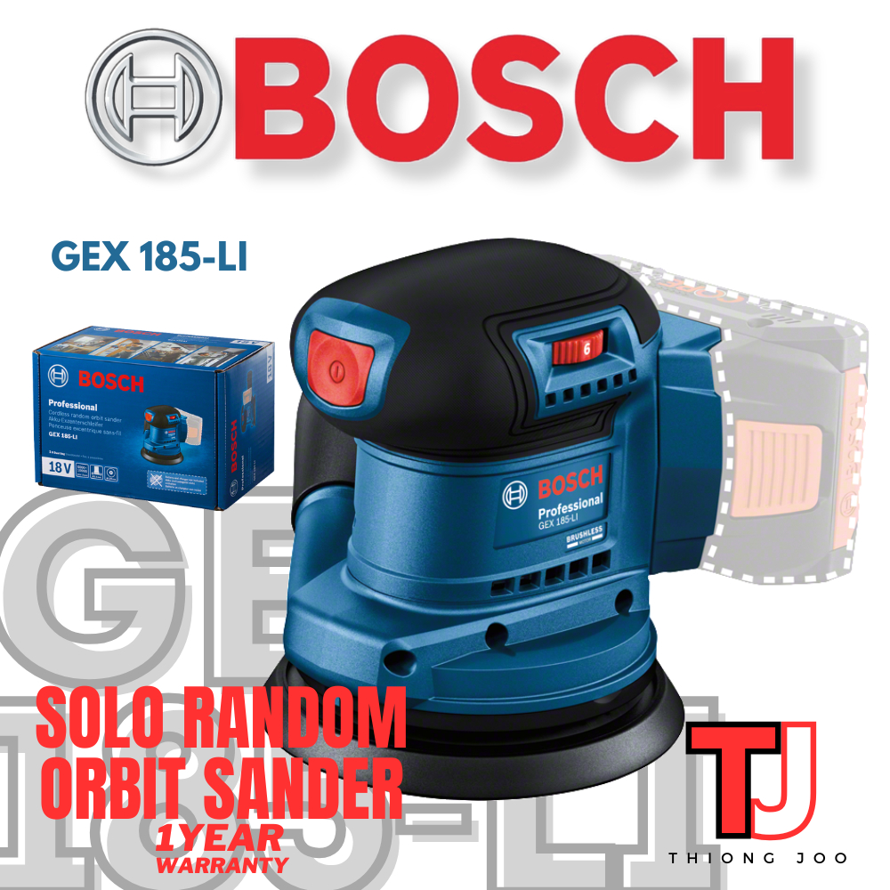 BOSCH GEX 185-LI RANDOM ORBIT SANDER SOLO