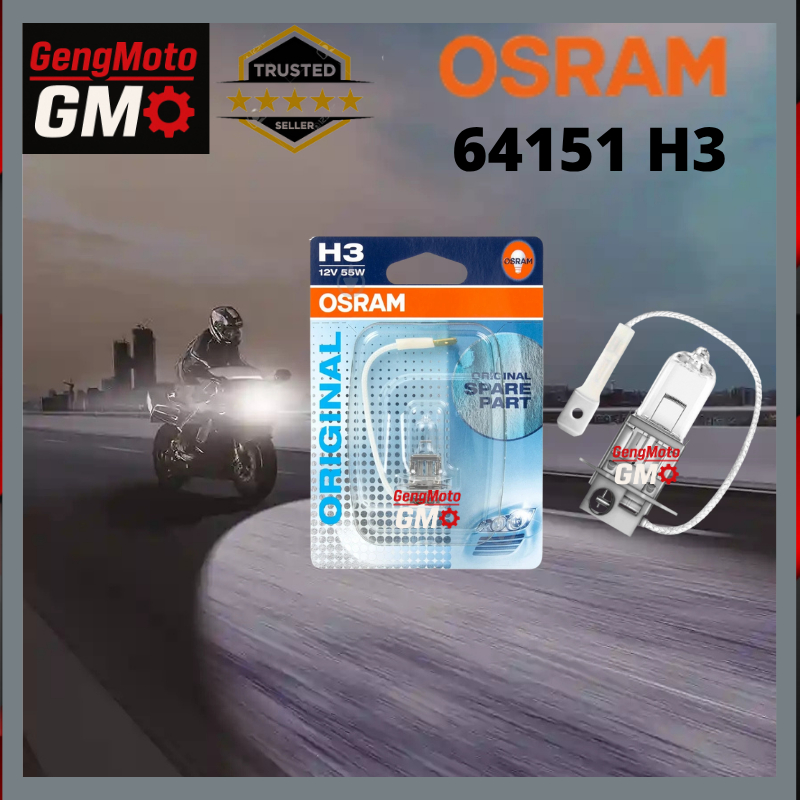 OSRAM H3 HALOGEN BULB MENTOL DEPAN KERETA มอเตอร์