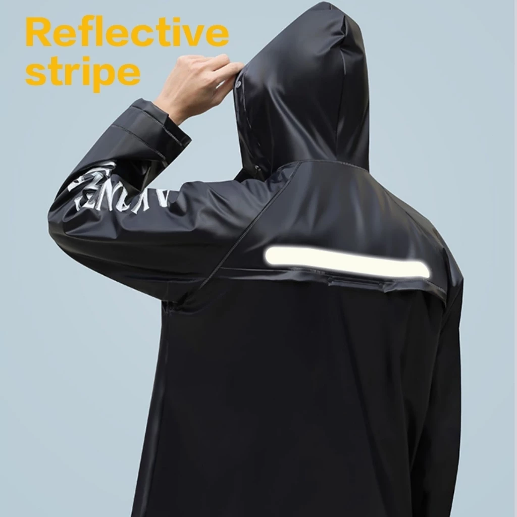 เสื้อกันฝนแยกชิ้นสำหรับมอเตอร์ไซค์พร้อมปีกหมวก thumbnail 6