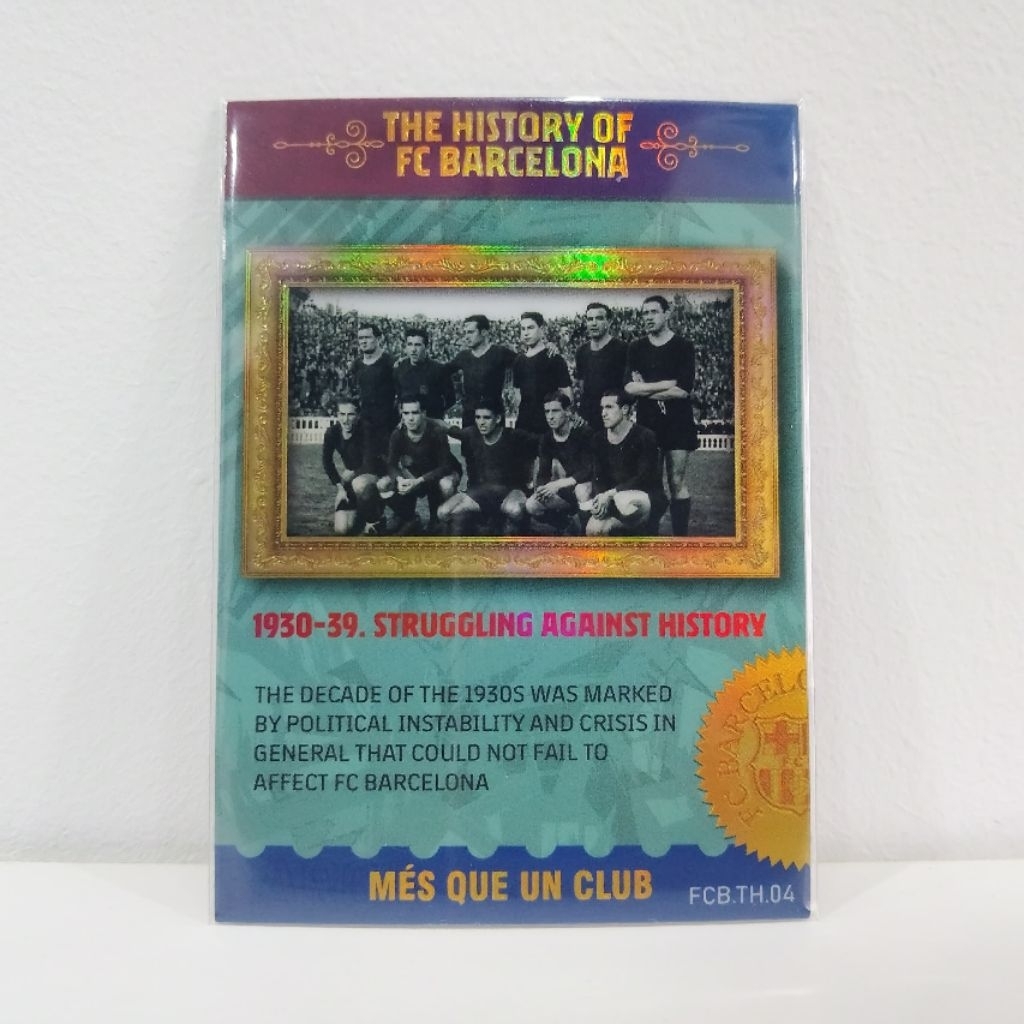 Official FC Barcelona 1930-39 Struggling Against History of FC Barcelona Chrome FCB.TH.04