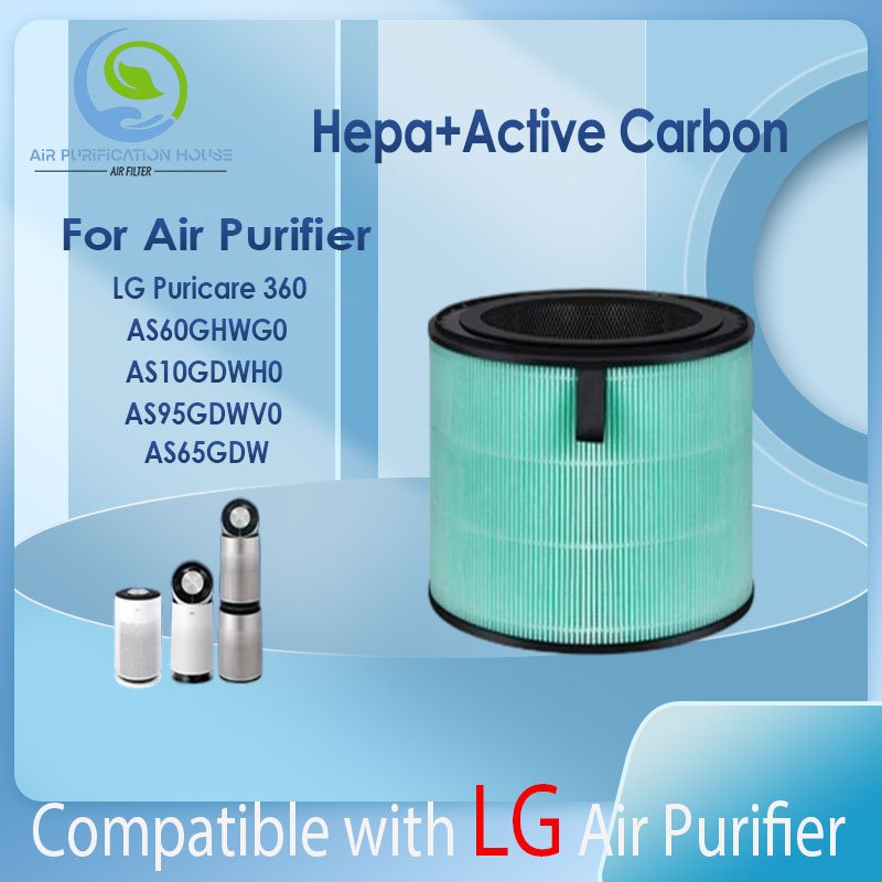 ผู้ขายท้องถิ่นเปลี่ยนเข้ากันได้กับเครื่องฟอกอากาศ LG Puricare 360 HIT อุปกรณ์กรอง HEPA H13 ฝุ่น pm2.