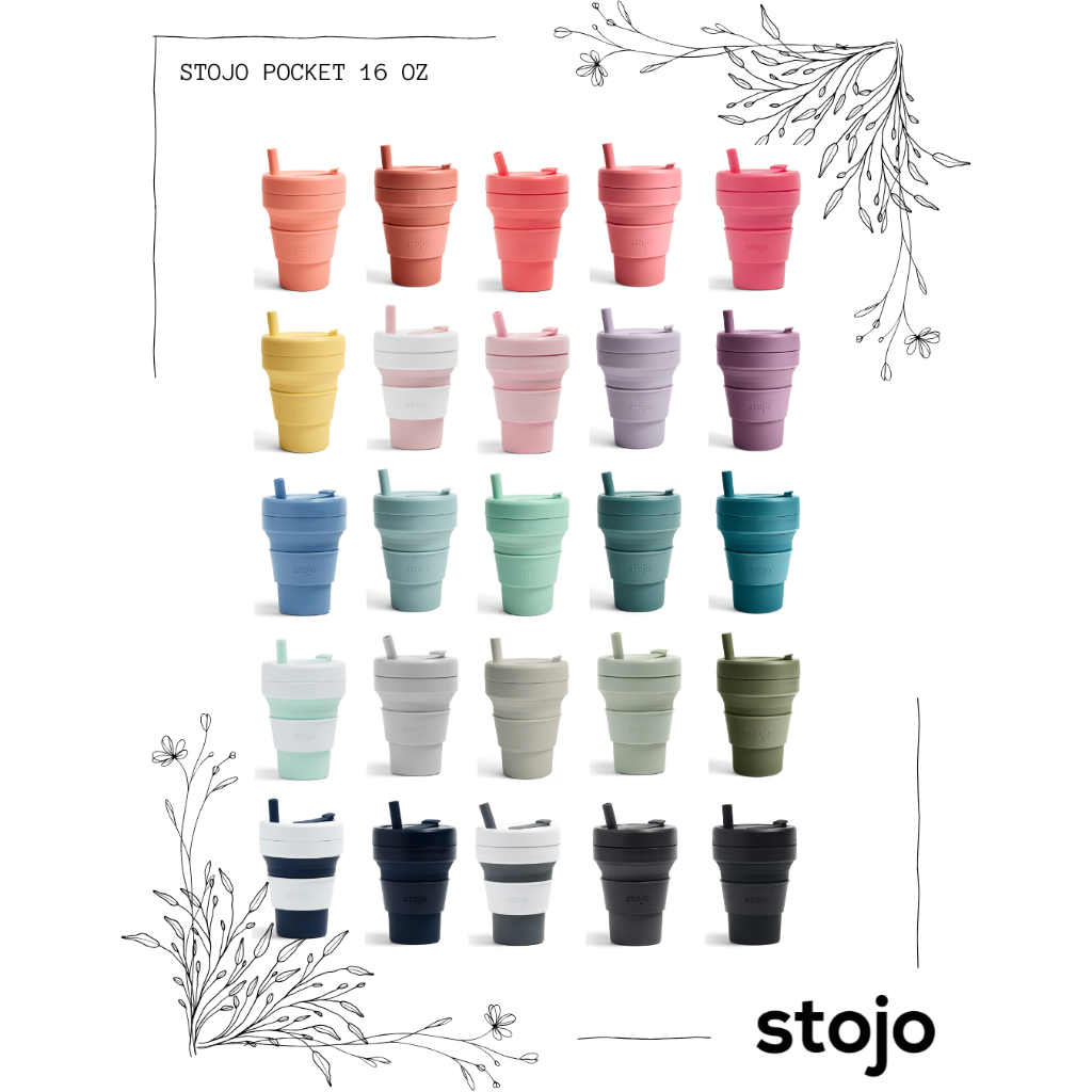 Stojo Biggie 16 ออนซ์ถ้วยพับได้