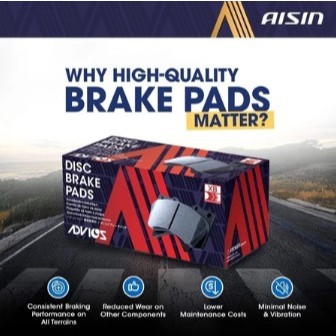 AISIN ADVICS ผ้าเบรคหน้าหลัง TOYOTA CAMRY ใหม่ ASV70 (A2N-287Y)