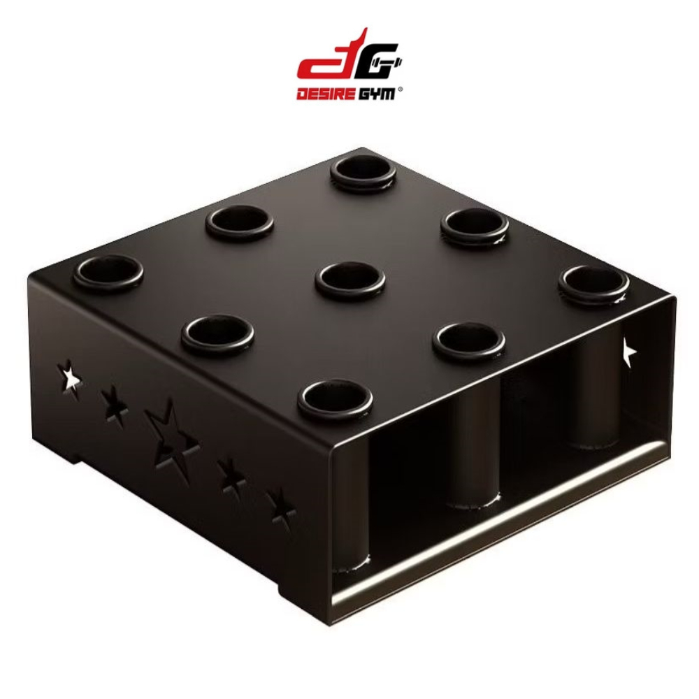 Desire Gym 9 Slot Barbell Holder Olympic Barbell 5 ซม.รูเก็บบาร์แร็คยกน้ําหนักเชิงพาณิชย์