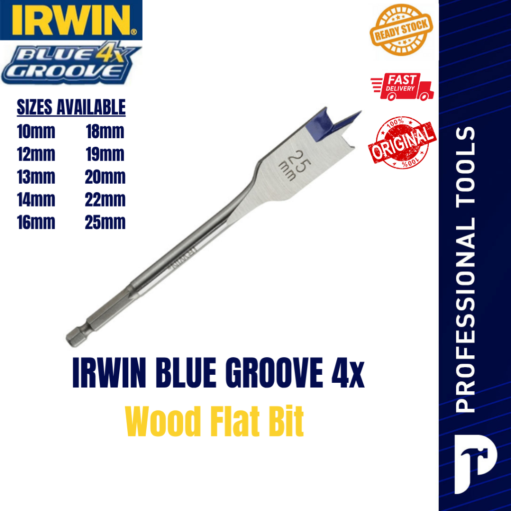 Irwin Blue Groove 4x ดอกสว่านไม้/ ดอกแบน