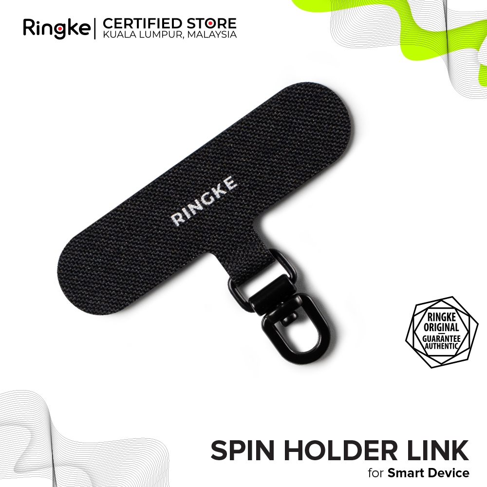 RINGKE SPIN HOLDER LINK Freedom in Style 360 ̊ แหวนหมุนได้ ความทนทานอันทรงพลัง ไร้ปัญหา Slim เหมาะกับภายในกรณี Bl