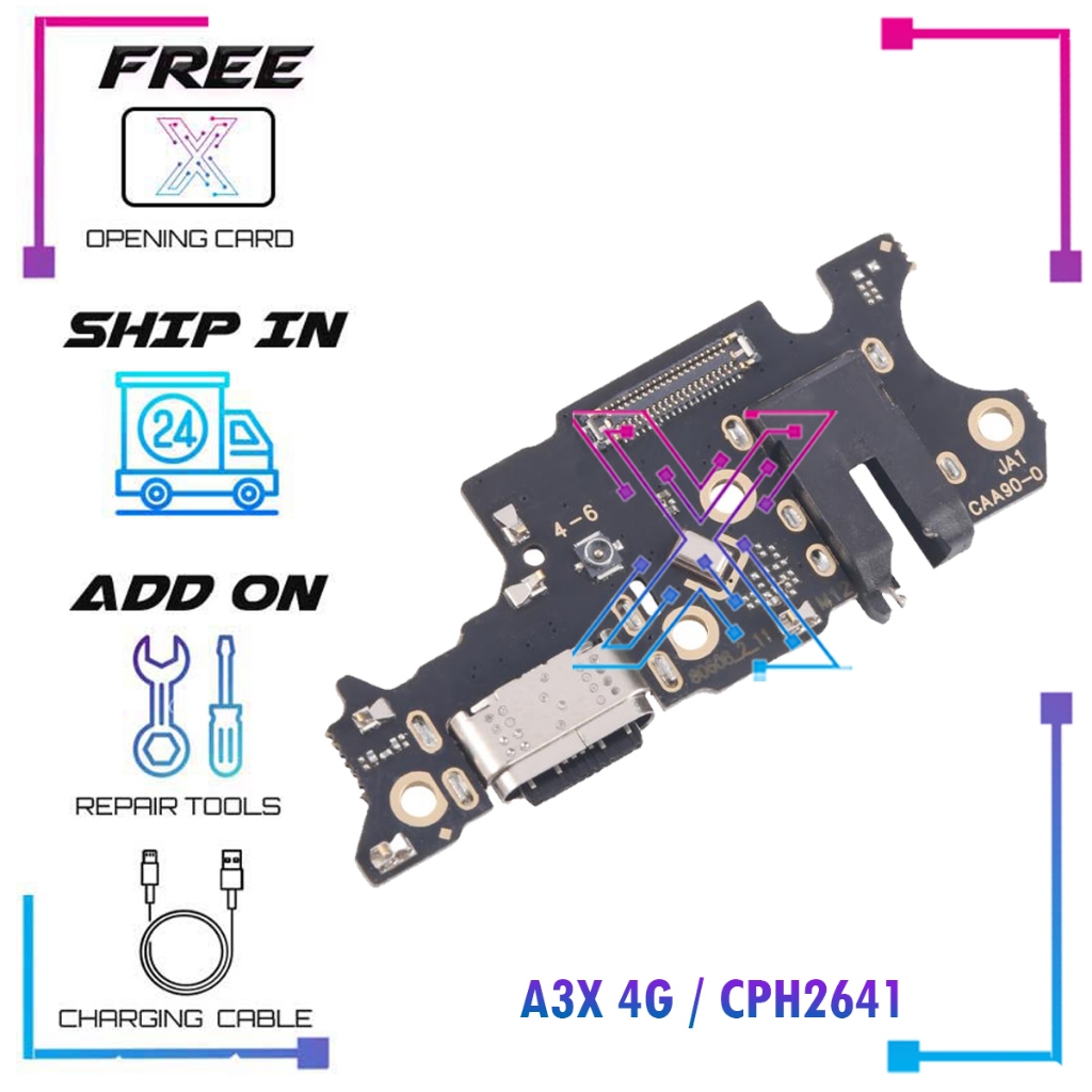 แท่นชาร์จสําหรับ Oppo A3X 4G Cph2641 (มี HANDFREE JACK BOARD)