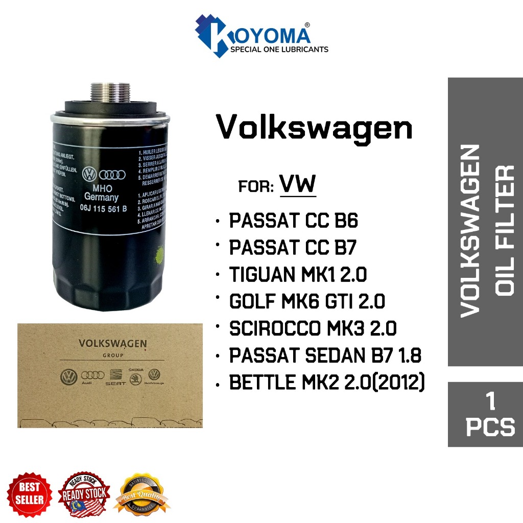 AUDI A4,A5,Q5 2.OL VOLKSWAGEN GOLF GTI PASSAT 2.0 (2010-2015) กรองน้ํามัน 06J 115 403C