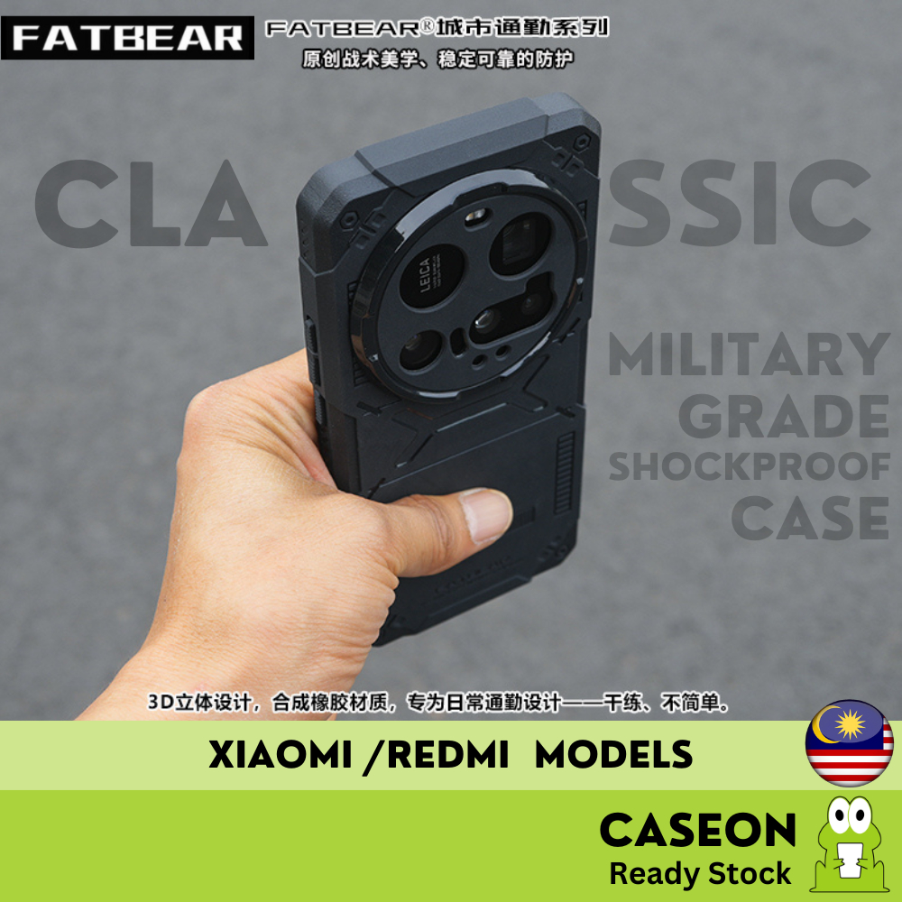 FATBEAR SILICONE SHOCKPROOF CASE Xiaomi 15 Ultra 14 13T Pro Ultra K60 Pro K50 ULTRA ทหารฝาครอบโทรศัพ