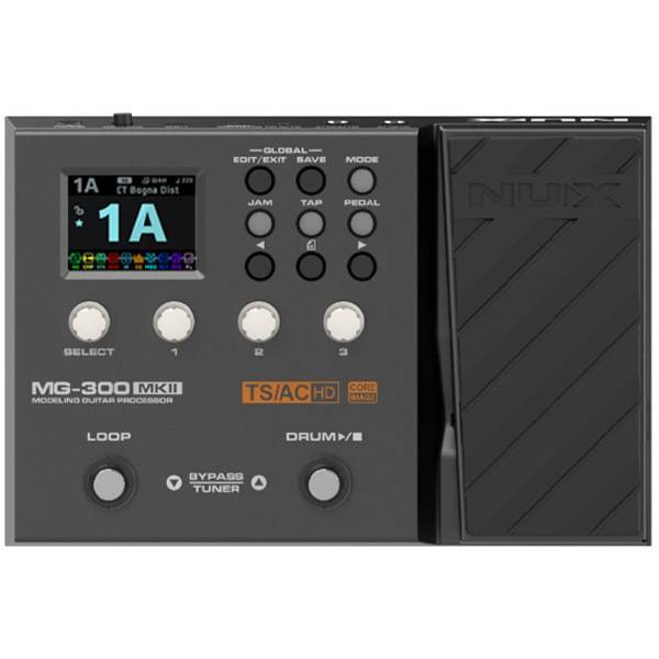 NUX MG-300MKII โปรเซสเซอร์ตรวจสอบกีตาร์ Multi Effect Pedal สีดํา