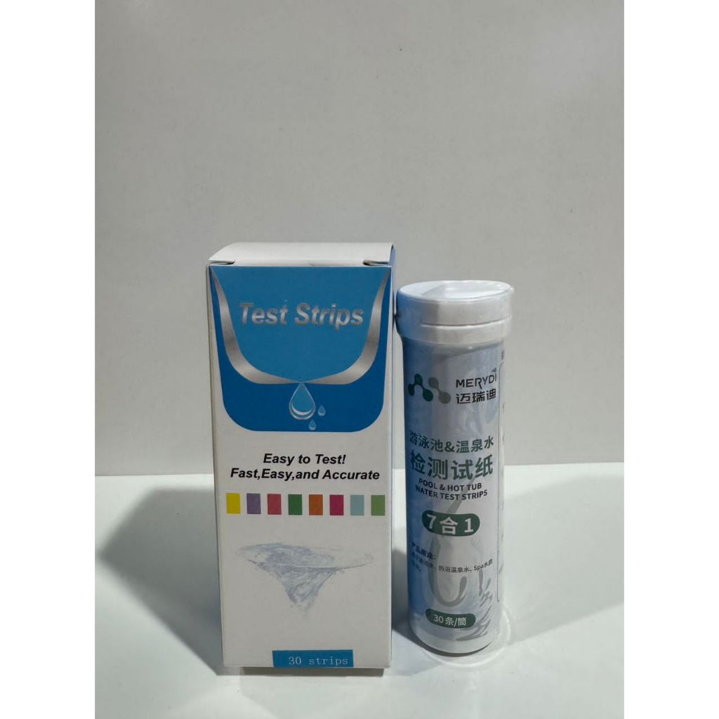 Minimalist Lifestyle:MERYDI 7 In 1 PH TEST POOL & HOT TUBE WATER TEST 30 STRIPS